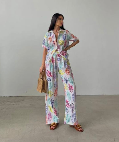 Floral Skys Pants set